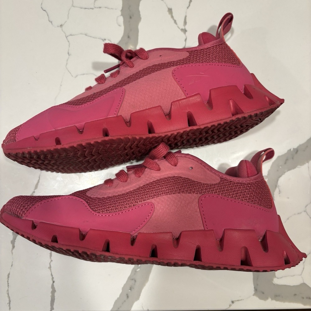 Reebok Zig Dynamic Running Shoes Womens 7.5 Semi Pursuit Pink Medium US GY9267 - Picture 3 of 8